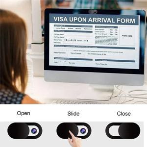 1/20PCs 웹캠 커버 셔터 자석 슬라이더 웹 노트북 iPad MacBook 전화 렌즈 개인 정보 보호 스티커에 대 한 범용 안티 스파이 카메라 커버