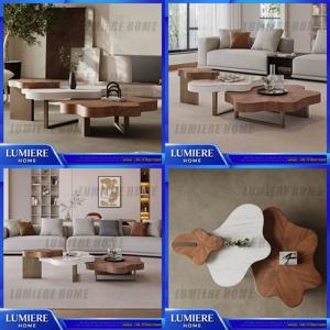 크림 클라우드 커피 테이블 이탈리아 스타일 불규칙한 거실 모던 미니멀리스트 독특한 형태 홈 사이드 테이블 공장 직판