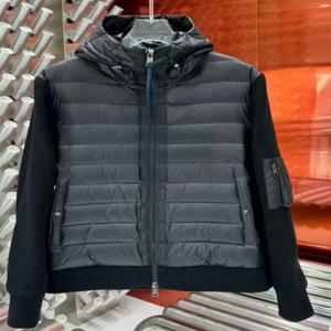 아메리칸 스타일 캐주얼 하이 칼라 후드 니트 아웃도어 따뜻한 재킷 가벼운 스포티 자전거 라이딩 다운탑 남성복