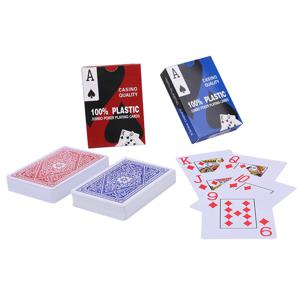 새로운 카드 데크 PVC 방수 카드 놀이, 54PCS 큰 문자 플라스틱 텍사스 포커 세트 케이스 빨 수있는 유연한 테이블 게임