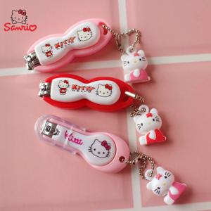 산리오 헬로 키티 네일 가위 KT 고양이 카와이 열쇠 고리 패션 키 체인 네일 트리머 도구 휴대용 액세서리 크리스마스 선물