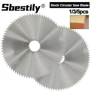 1/3/5개 5인치 125mm HSS 원형 톱날 목재 절단 디스크 로터리 공구 22mm 보어 커터 날 목공 로터리 공구용