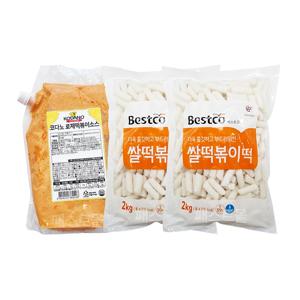 이거다 코다노 로제떡볶이소스 2kg + 쌀 떡볶이 2kg 2개 세트