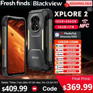 【월드 프리미어】블랙뷰 XPLORE 2 러기드 폰 5G 6.73인치 3.2K AMOLED 디스플레이 미디어텍 디멘시티 8300 20000mAh 120W 충전기