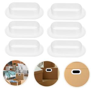 10개입 판지 상자 손잡이 플라스틱 운반 손잡이 이사 보관 물류 인체공학적 디자인 시간 절약 액세서리