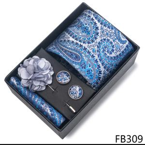 꽃무늬 남성용 넥타이 세트(선물 상자 포함), 다양한 색상과 패턴으로 제공, 클래식하고 우아한, 완벽한 선물.