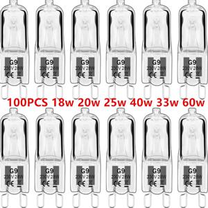 10/50/100PCS G9 18W 20W 25W 40W 60W 220V 에코 할로겐 전구 캡슐 LED 램프 전구 삽입 비즈 크리스탈 램프 할로겐 전구