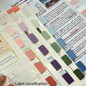 그라데이션 쓰기 가능 색인 탭 120개, 파일 및 문서 정리용 다용도 컬러 스티커 메모, 9.05 X 2.95인치