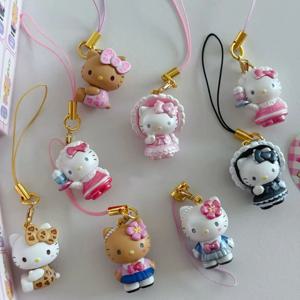 귀여운 대학생 검은색 피부 키티 고양이 쥬얼리 펜던트 블라인드 박스 소녀 핸드백 키체인 카메라 액세서리 소녀 생일 선물