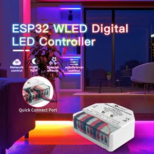 GLEDOPTO 울트라 미니 WLED LED 컨트롤러, DIY 동적 조명, 디지털 스트립 조명, ESP32, WS2811, WS2812, SK6812, TM1814, WS2813, WS2815