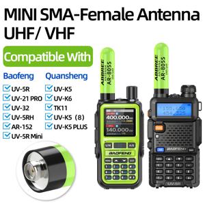 ABBREE AR-805S 미니 무전기 안테나 고이득 SMA-암 듀얼 밴드 안테나 (바오펑 UV-5R 미니 UV-21 PRO UV-32Two Wa용)