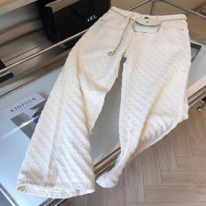 텍스처드 화이트 스트레이트 레그 진 여성용 루즈핏 슬리밍 와이드 레그 플로어-레인지 팬츠 가을 시즌 캐주얼 하이웨이스트 데님