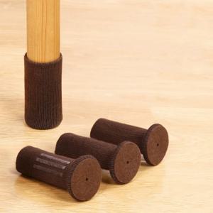 바닥 보호를 위한 미끄럼 방지 디자인의 멀티 컬러 니트 실리콘 의자 다리 양말, 스크래치 방지 및 소음 감소