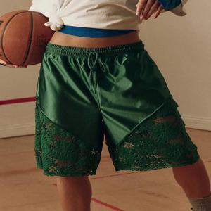 여성용 반바지 레이스 5 점 바지 세련된 스포츠 Drawstring 비치 파티 핫 반바지 캐주얼 여성 패션 streetwear 의류