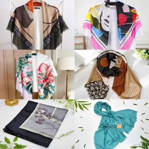 신상 이탈리아 프린트, 해외 무역용, 패셔너블하고 정교하며, 가벼운 럭셔리, 풍부한 색상, 롱 숄, 다용도 스카프