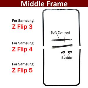 전면 스크린 스탠드 중간 베젤 프레임 LCD 디스플레이 브래킷 플라스틱 Hoder 삼성 Z 플립 3 4 5 F731 F721 F711