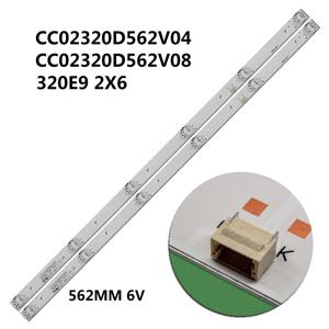 2PCS 560mm 32인치 TV용 NVT-32H103W LED 백라이트 스트립 CC02320D562V04 32E9 2X6 16/3/18 CC02320D562V08 320L(320E9) 2X6 6S1P 1210