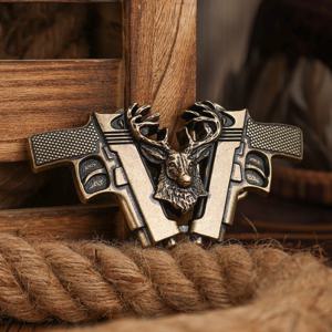 서양식 벨트 버클, 금속 버클, 총 모양 벨트 버클, 싱글 버클