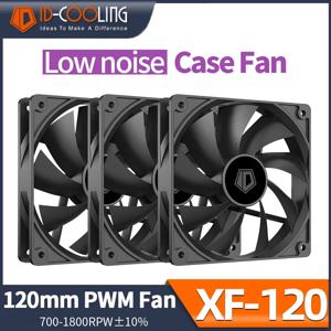 ID-COOLING XF-120-K 단순성 효율성 PC 게이머 컴퓨터 케이스 팬 12V 4핀 PWM 속도 조절 가능 시리얼화 가능 냉각 팬