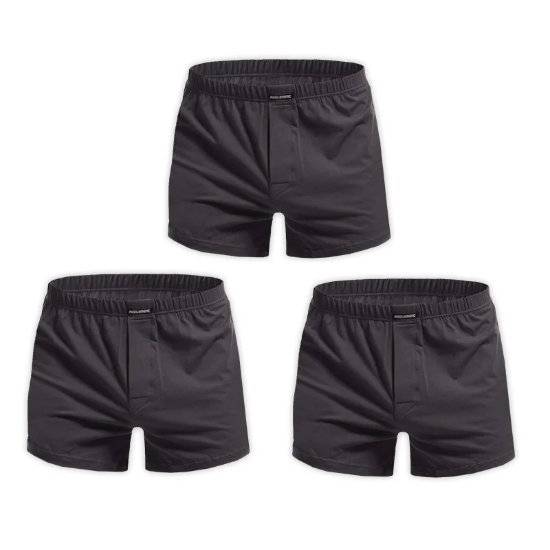 3PCS 남성 여름 루즈핏 홈 팬츠 남성 속옷 플랫 브리프 홈 파자마 반바지 편안한 복서 아를로 팬츠