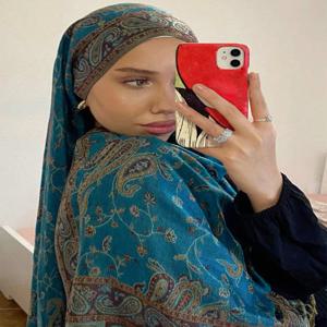 보헤미아 파시미나 Hijab 스카프 긴 이슬람 캐시미어 목도리 여성 풀라드 소프트 터번 헤드 랩 여성용 머리띠 럭셔리 브랜드