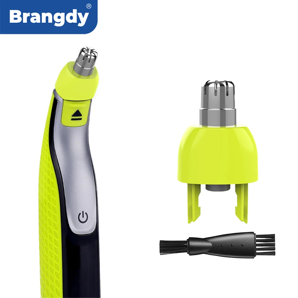 필립스 원블레이드 QP2520 QP2630 QP6520 QP6530 면도기용 브랭디 코털 트리머 교체 헤드(세척 가능 이중날)