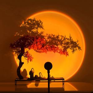휴대용 USB 선셋 무드등, 기숙사 책상 조명기구, 플러그 앤 플레이로 힐링 선셋 순간을 만끽하세요