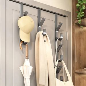 쉬운 설치 도어 후크 - 강력한 금속 코트 랙, 옷, 모자 및 가방에 적합 - 공간 절약형 디자인, 침실에 적합