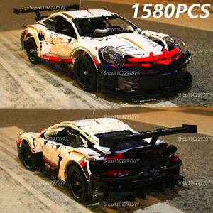 1580PCS+ 테크니컬 레이싱카 42096 시리즈 메카니컬 그룹 빌딩 블록 스포츠카 MOC 디스플레이 모델 자동차 컬렉션 장식용 장난감