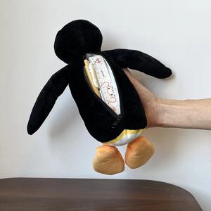 귀여운 펭귄 플러시 연필 케이스 대용량 펜 가방 학생 문구 용품 보관 가방 선물