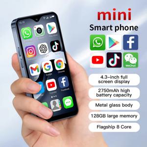 소예스 F9 맥스 4G 미니 스마트폰 4.3인치 안드로이드 12 옥타코어 6GB+128GB 폰 2750mAh 타입-C OTG 소형폰 얼굴인식 왓츠앱 블루투스