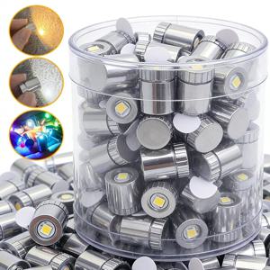 빛나는 작은 LED 전구 배터리로 작동되는 랜턴 인형 집 미니어처 램프 디스플레이용 작은 스포트라이트 파티 웨딩 데코