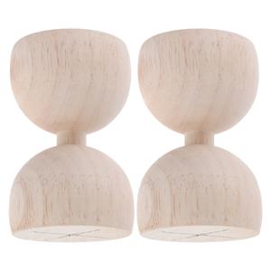 2개 유럽 스타일 계단 장식용 나무 모래시계 디자인 원형 기둥 캡 (홈 데코, 울타리 난간, 데크 계단 기둥용)