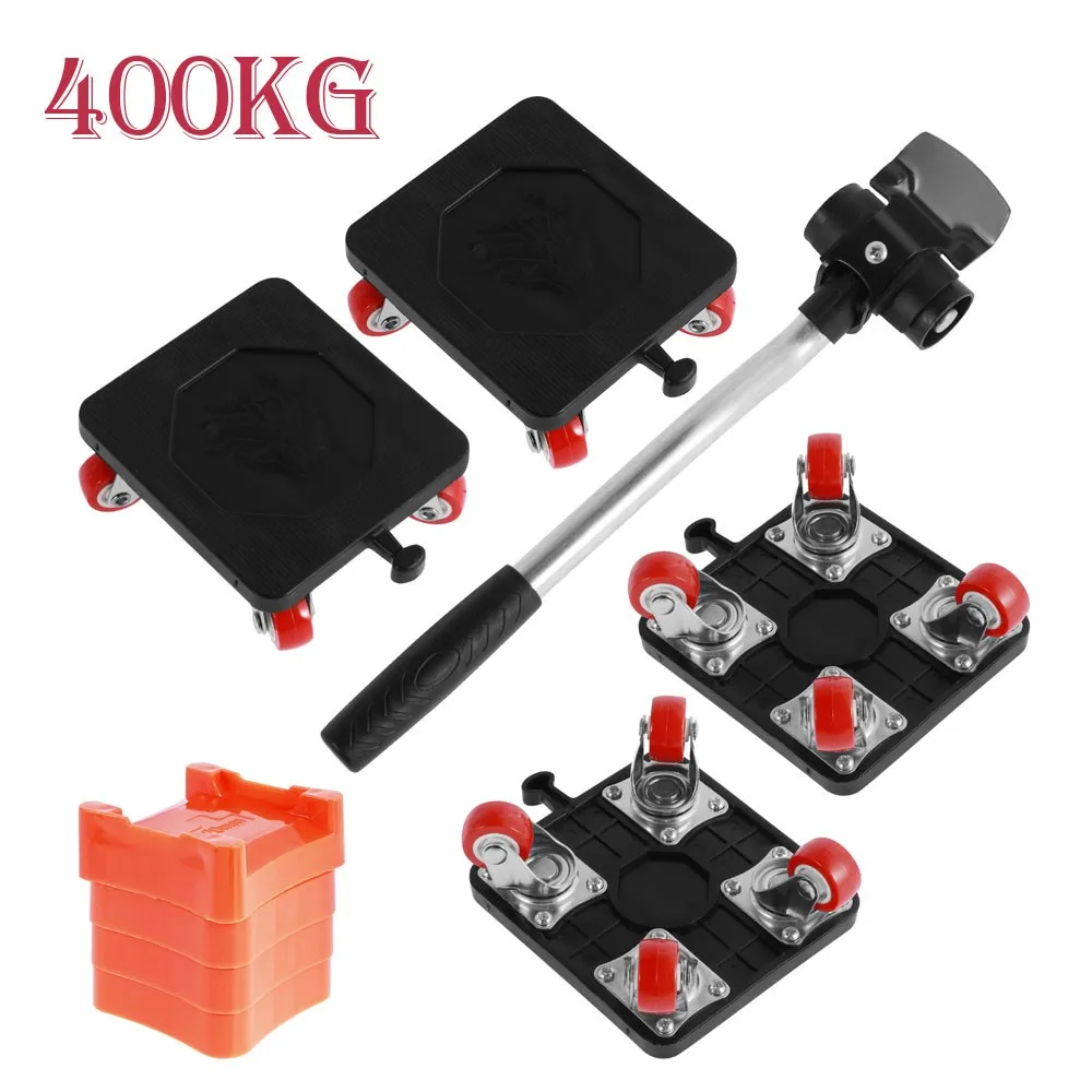 슬라이드, 바퀴, 롤러 바가 포함된 400KG 헤비듀티 가구 이동 도구 세트 ​