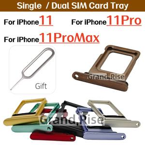 아이폰 11 11Pro 11ProMax용 싱글 SIM 카드 / 듀얼 SIM 카드 트레이 SIM 홀더 슬롯 교체 부품 SIM 카드 어댑터