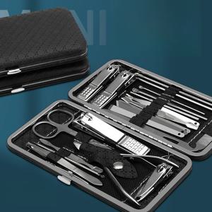 19개 스테인리스 스틸 매니큐어 도구 세트 |   풀 홈 네일 케어 가위 키트 (큐티클 니퍼 포함)