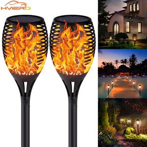 1/2/4/8Pcs 태양 불꽃 조명 12LED 전구 깜박이는 방수 정원 장식 야외 잔디 경로 마당 파티오 밤 플로어 램프