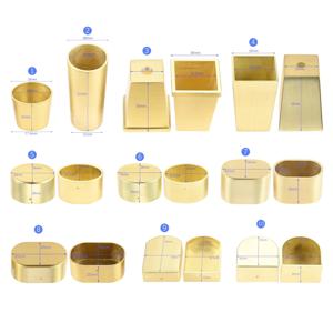 아연 합금 의자 다리 커버 1개, 골드 가구 다리 보호대, 캐비닛 다리 테이퍼 페룰, 침대 옷장 테이블 소파 발판 패드