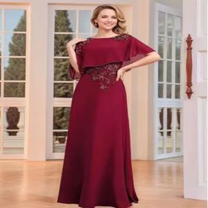 우아한 긴 신부 어머니 드레스 여성용 정장 가운 엄마를 위한 결혼식 손님 드레스