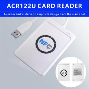 ACR122U RFID IC 스마트 카드 리더기 비접촉식 작가 복사기 복사기 쓰기 가능 복제 NFC USB S50 13.56mhz M1 카드 복사기