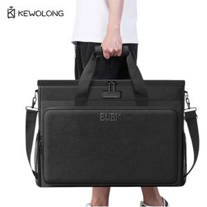 24 27인치 화면용 휴대용 모니터 케이스 - 손잡이가 있는 충격 방지 패딩 가방, 곡면/평면 디스플레이 보관