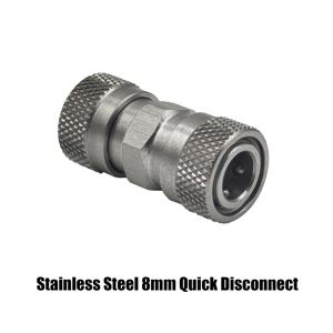 스테인레스 스틸 더블 암 필 니플 양쪽 끝 암 퀵 분리 어댑터, HPA 고압 액세서리, 8mm
