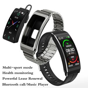 2 in 1 블루투스 통화 스마트 팔찌 블루투스 밴드 헤드셋 1.14