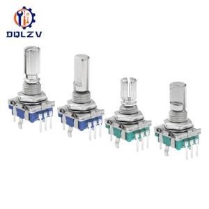 360도 로터리 엔코더 EC11 푸시 버튼 5Pin 20 위치 20 펄스 코드 스위치 핸들 15/20MM 디지털 전위차계