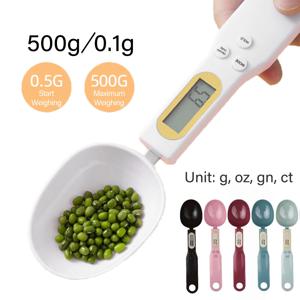 미니 스푼 저울 디지털 주방 저울 전자 LCD 식품 저울 0.1-500g 요리용 밀가루 우유 커피 파우더 무게 측정 스푼