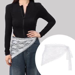 패션 레이스 업 레이스 미니 스커트 슬림 피트 예쁜 앞치마 랩 스커트 Y2K 하라주쿠 방귀 커튼 여성용