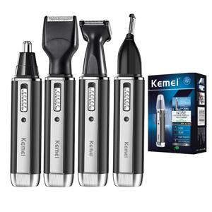 Kemei 충전식 전기 올인원 헤어 트리머 남성용 그루밍 키트 수염 트리머 얼굴 눈썹 트리머 코 귀 면도기