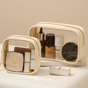 휴대용 메이크업 가방 대용량 메이크업 브러쉬 립스틱 파우더 여행 화장품 보관 세면도구 가방 방수 투명