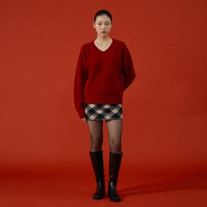 체크 모직 미니 스커트_CC5WS915