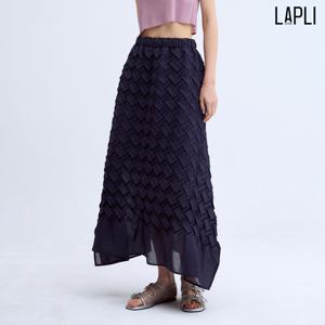 [최초가 139000원] 와플 플리츠 A라인 스커트_LPSKM025008